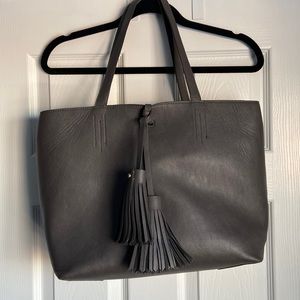 Gray Tote Bag with Insert